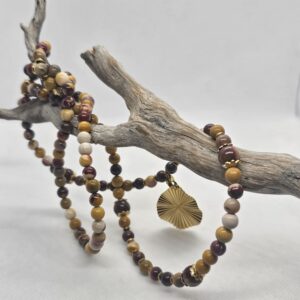 Sautoir en jaspe mokaïte